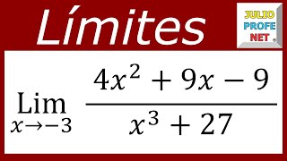 LÍMITES ALGEBRAICOS  Ejercicio 11 [upl. by Gavette427]