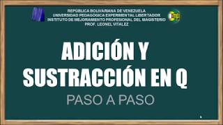 Adición y sustracción de números racionales [upl. by Wilhelmina]