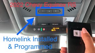 2022 Chevy Equinox RS  Adding  Retrofitting GM Homelink Garage Door Opener To The Center Console [upl. by Swane323]