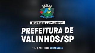 CONCURSO PREFEITURA DE VALINHOSSP  PLANEJAMENTO DE ESTUDOS [upl. by Clift]