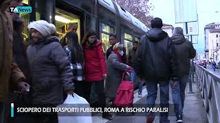 Sciopero dei trasporti Roma a rischio paralisi [upl. by Eemak]