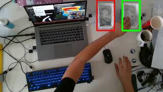 Intel RealSense D435i and OpenCV 401  Hands tracking and detecting in defined areas [upl. by Adnawad89]