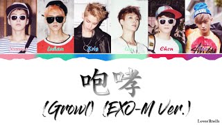 EXO엑소  咆哮 Growl EXOM Ver Lyrics 중국어가사한국어발음한국어번역 Color CodedChiPinEng [upl. by Harrietta]