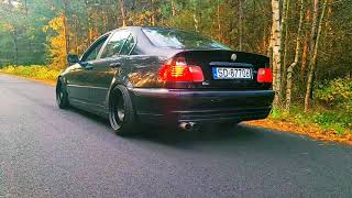 BMW E46 316i 318i M43B19TU BMS46  popcorn mode flames pop and bang sonda off hardrev limiter [upl. by Comethuauc]