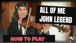 VDay Violin Tutorial All of Me by John Legend part 1 [upl. by Vano746]