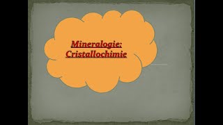 Mineralogie  Chapitre2  La Cristallochimie Darija [upl. by Eusoj]