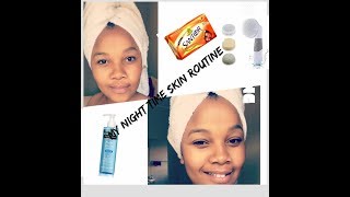 affordable Skin care routine  santoor soap  night time  South African YouTuber [upl. by Teplica392]