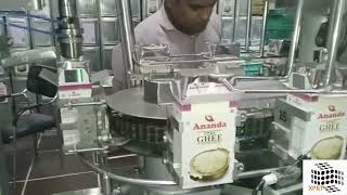 High Speed Lined  Ceka Carton Ghee Packing Machine [upl. by Annalee291]