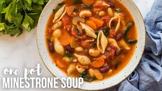 Easy Minestrone Soup  The Recipe Rebel [upl. by Sirrah]