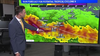 Team coverage Tropical Depression 9 forms in Gulf [upl. by Thelma]