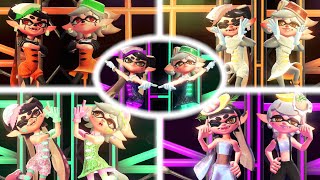 All Squid Sisters Splatfest Outfits 60FPS City of Color 23  Splatoon 3 [upl. by Arvie]