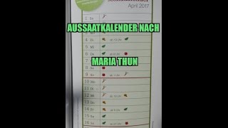 Aussaatkalender nach Maria Thun  Mondkalender [upl. by Adaran296]