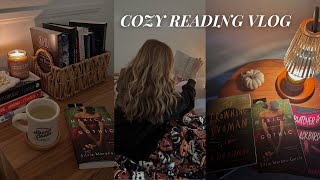 COZY FALL READING VLOG 📖🍂 dark romance gothic horror reads amp rainy day vibes [upl. by Anagrom]