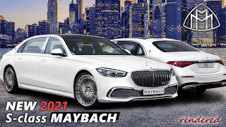 New Mercedes Sclass Maybach 2021 2022 Model s600 or s650 x223 Render of w223 White Color [upl. by Haliehs]