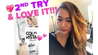 2nd Try Loreal Paris Colorista Bleach for dark hair Vlog [upl. by Friede]