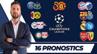 🇪🇺 Pronostic Foot LIGUE DES CHAMPIONS  Mes 16 PRONOSTICS  Ligue des Champions [upl. by Ahsiyn115]