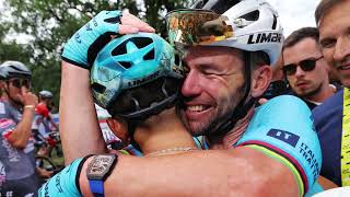 Cavendish Makes History with RecordBreaking 35th Tour de France Stage Win [upl. by Ahsaekal]