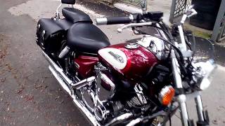 Yamaha XVS 125 Dragstar total view  exhaust [upl. by Cirdahc]