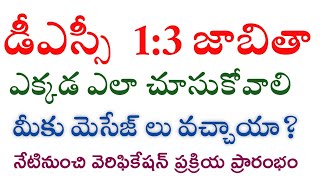 13 జాబితా ఎక్కడ ఎలా చూసుకోవాలిఅన్ని జిల్లాల లింక్ టెలిగ్రామ్లోdscverification dscfinallist [upl. by Elik857]