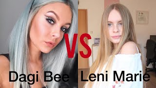 Dagi Bee VS Leni Marie Musically Battle Compilation 🔥 [upl. by Koller]