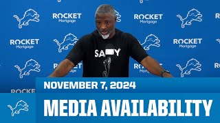 Detroit Lions coordinators meet with the media  November 7 2024 [upl. by Ahsiemat780]