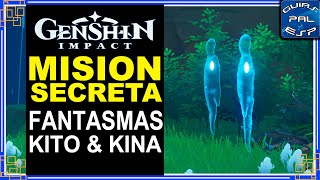 Misión Secreta  Fantasmas Kito y Kina Pétalos de Cerezo  Isla Tsurumi Inazuma  Genshin Impact [upl. by Ramirol]