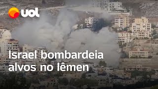 Israel amplia ataques contra Hezbollah e bombardeia alvos no Iêmen [upl. by Atnovart1]