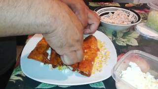 ENCHILADAS ROJAS CON POLLO [upl. by Margette303]