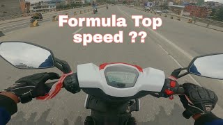 Italica Moto Formula Top Speed Test Traffic Rader Speed Gun Lucky Day [upl. by Ahseram8]