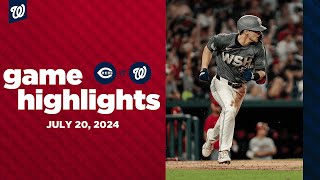 Reds vs Nationals Game Highlights 72024  MLB Highlights [upl. by Sheryl]