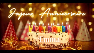 Emma Joyeux Anniversaire  The Ultimate French Birthday Song  French Birthday Song with Name [upl. by Ahsurej]