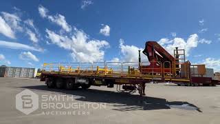 235943 2012 GENERAL TRANSPORT EQUIPMENT GTE3 2 135M TRI AXLE FLAT TOP CRANE TRAILER [upl. by Hoisch219]