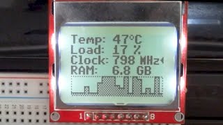 PC Hardware Monitor with Arduino and Nokia 5110 LCD [upl. by Hterrag639]