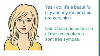 Dialogue 18  English French Anglais Français  Where do you live  Où estce que tu habites [upl. by Oreves]