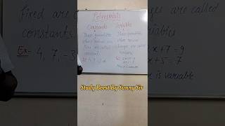 Constants amp Variables education 10thmaths youtube shorts [upl. by Georgeanna251]