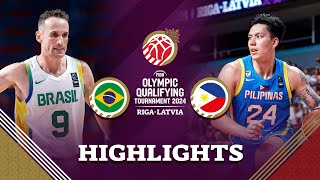 Brazil 🇧🇷 move on to final ending courageous Philippines 🇵🇭 run  Highlights  FIBA OQT 2024 Latvia [upl. by Tabatha]