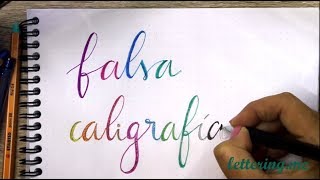 Curso de lettering  Lección 2 Falsa Caligrafía o Hand Lettering ✅ [upl. by Alesandrini]