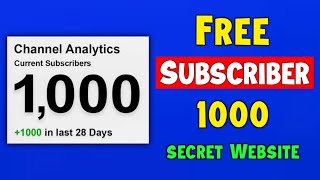 How To Get Free Subscribers On YouTube  how to increase subscribers on YouTube Channel [upl. by Les]