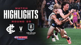 Carlton v Port Adelaide Highlights  Round 20 2024  AFL [upl. by Neersan]