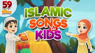 Compilation 59 Mins  Islamic Songs for Kids  Nasheed  Cartoon for Muslim Children [upl. by Asnarepse189]