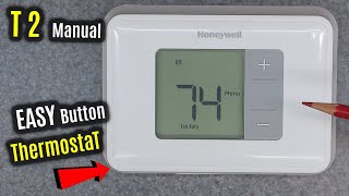 HONEYWELL Home T2 Guide  Basic Manual Digital Thermostat  So SIMPLE amp EASY to use [upl. by Fita775]