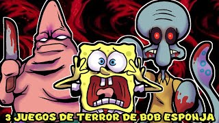 La Historia de 3 Juegos Terroríficos de Bob Esponja  Pepe el Mago [upl. by Borroff]