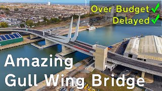 The Over Budget Lowestoft Gull Wing Rotating Bascule Bridge  LARGEST IN THE WORLD [upl. by Akkina]