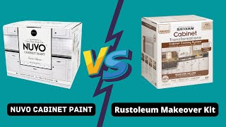 Nuvo Cabinet Paint vs Rustoleum Makeover Kit Comprison [upl. by Esidarap]