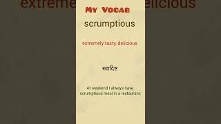 My Vocab  meaning of scrumptious [upl. by Eelyak]