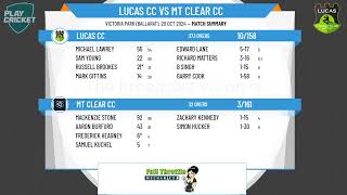 Lucas 3rd XI Div 1 v Mt Clear CC 3rd XI [upl. by Petie478]