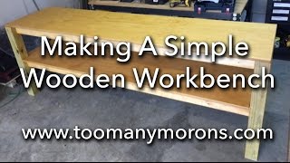 Making a Simple Wooden Workbench  Pocket hole joinery [upl. by Eremahs]