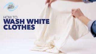 How to Wash White Clothes with OxiClean™ [upl. by Nalyr]