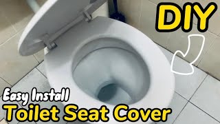 DIY How to Remove and Replace a Toilet Seat Cover  Light Duty Toilet Seat Cover Installation [upl. by Rothberg]