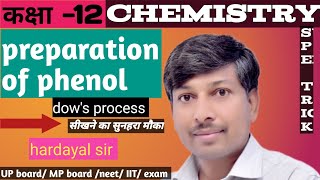 preparation of phenol chemistry class 12alcohol phenol etherall important reaction [upl. by Eizus]